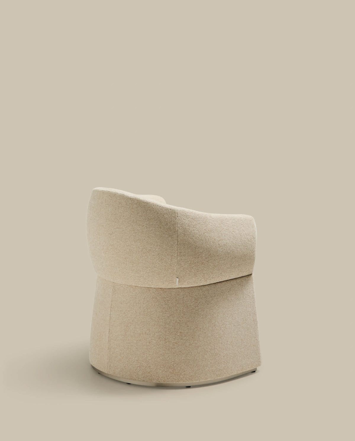 Chaise Japandi en chenille beige - Bosca