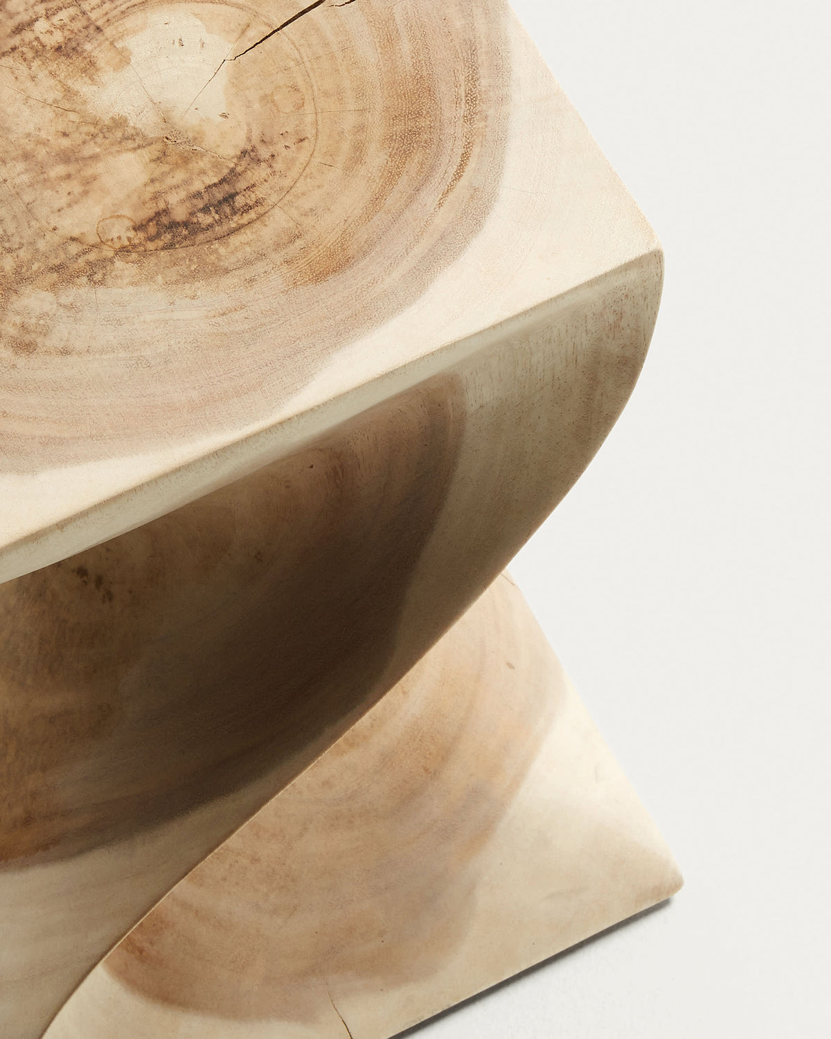 Table d'appoint Japandi en bois de manguier 30 x 30 cm - Hakon