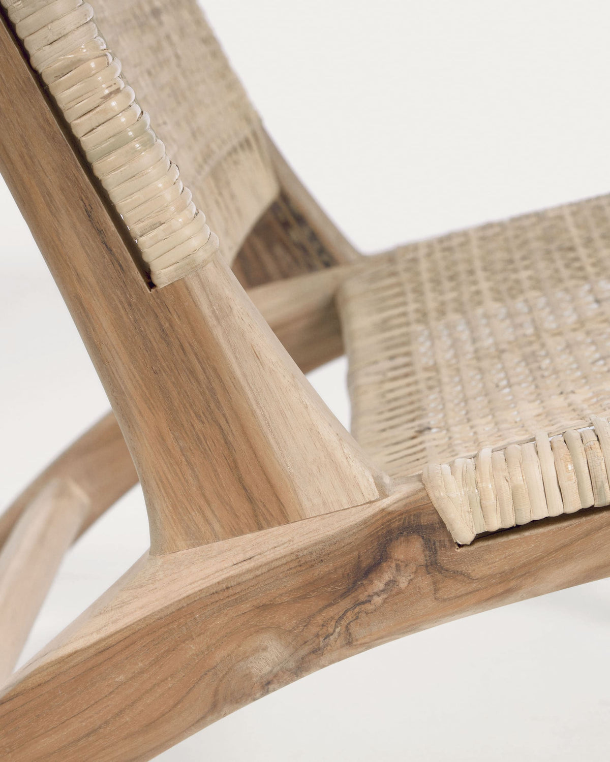 Fauteuil Japandi bois de tek - Beida