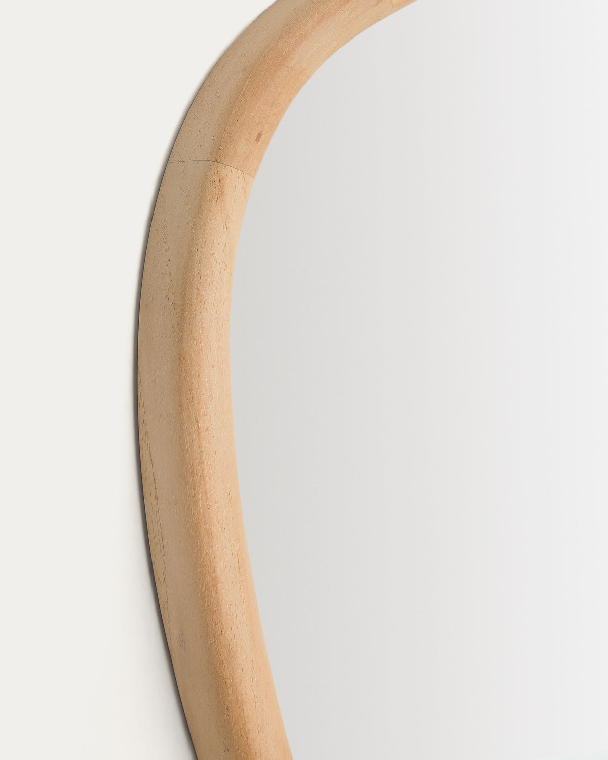 Miroir en bois Japandi en teck 45,5 x 47 cm - Alura