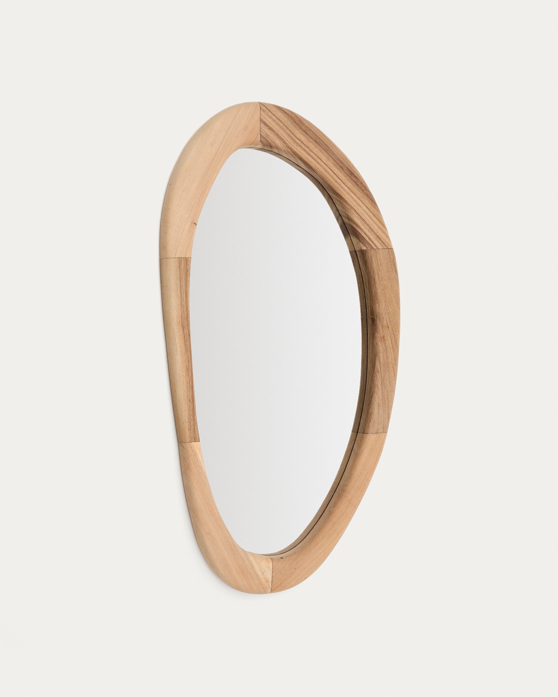 Miroir Japandi en bois de mungur finition naturelle 60 x 107 cm - Selem