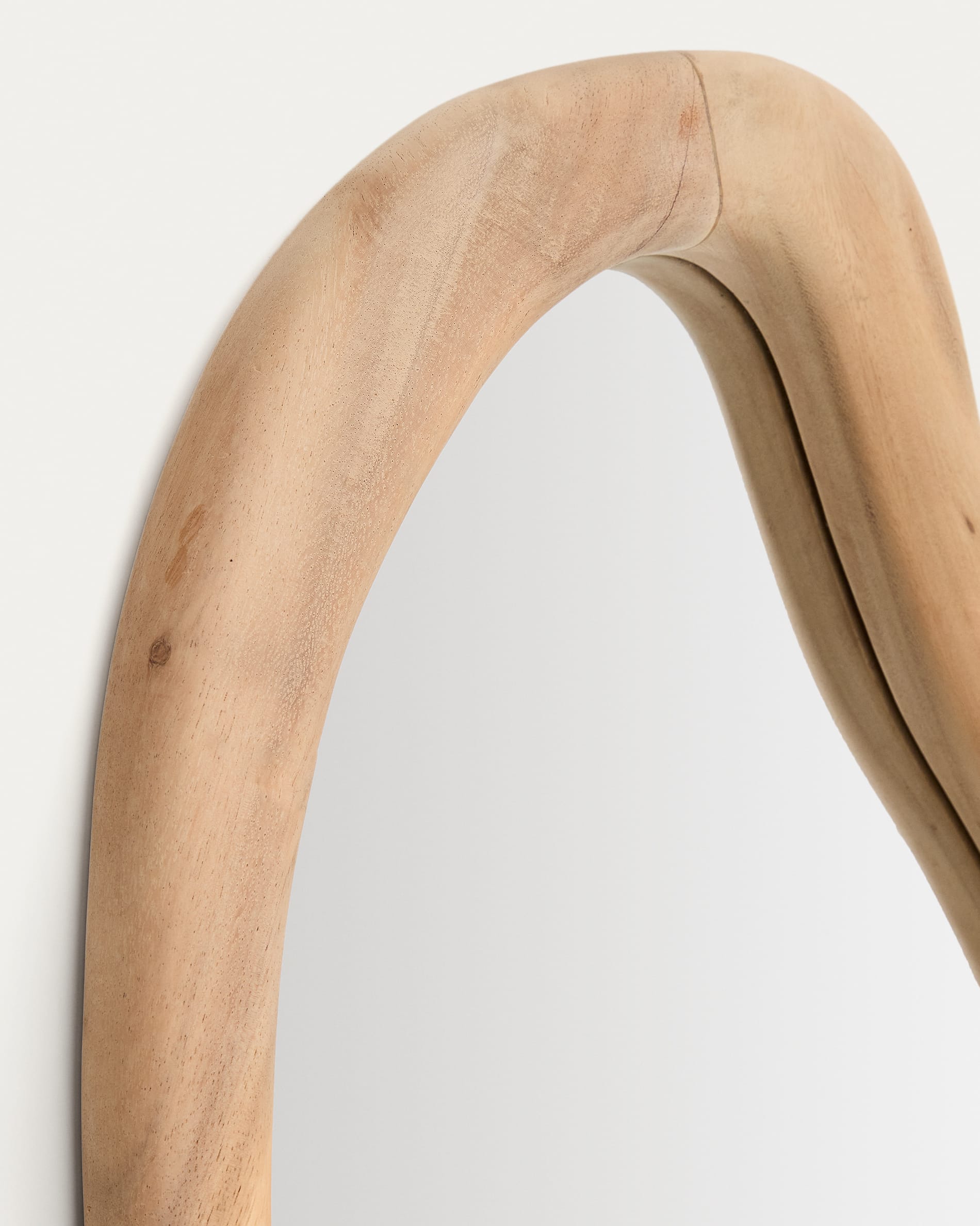 Miroir Japandi en bois de mungur finition naturelle 68 x 44 cm - Selem