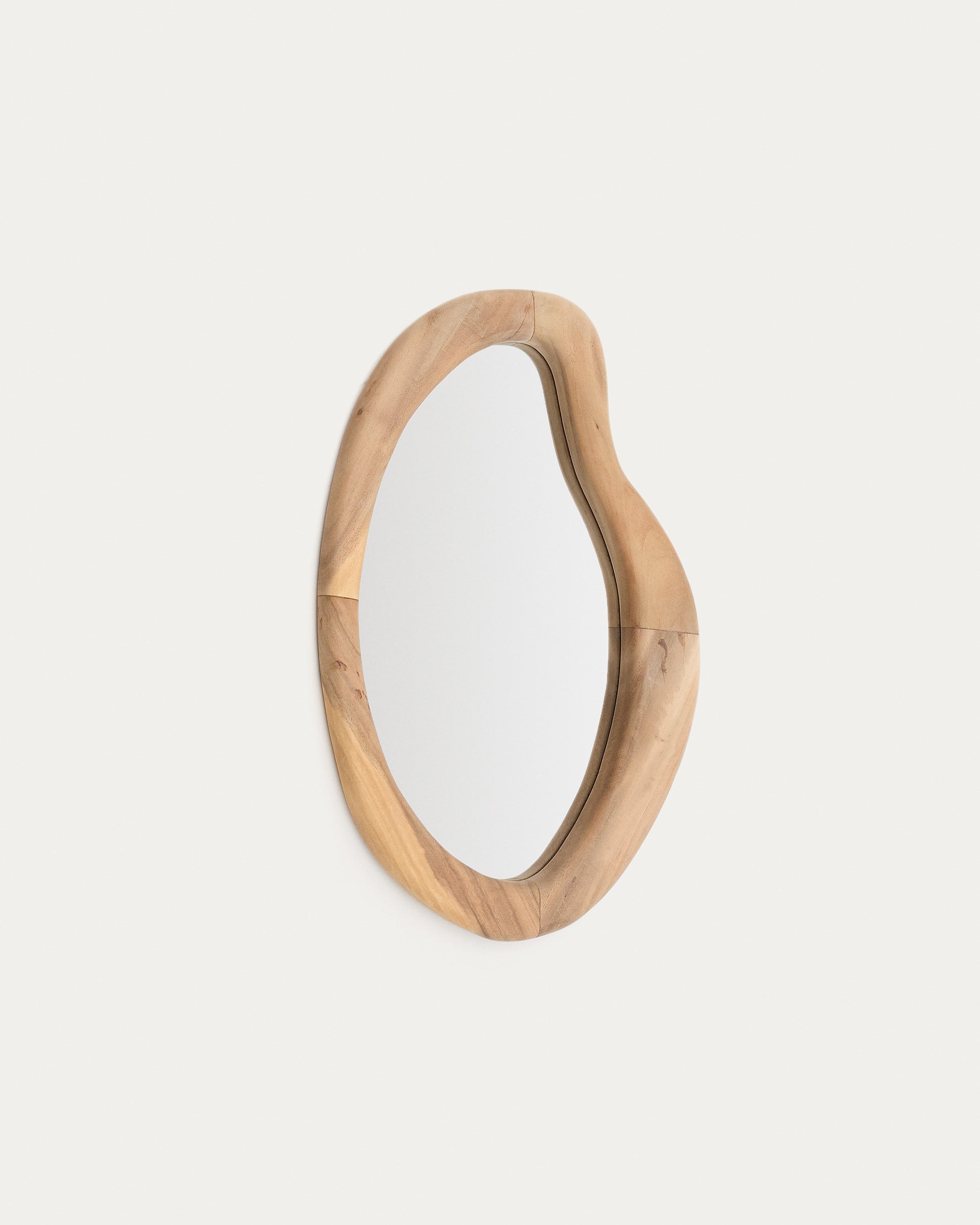 Miroir Japandi en bois de mungur finition naturelle 68 x 44 cm - Selem