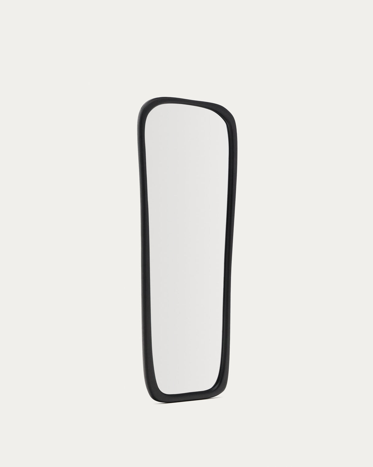 Miroir en bois Japandi en teck noir 158 x 61 cm - Alura