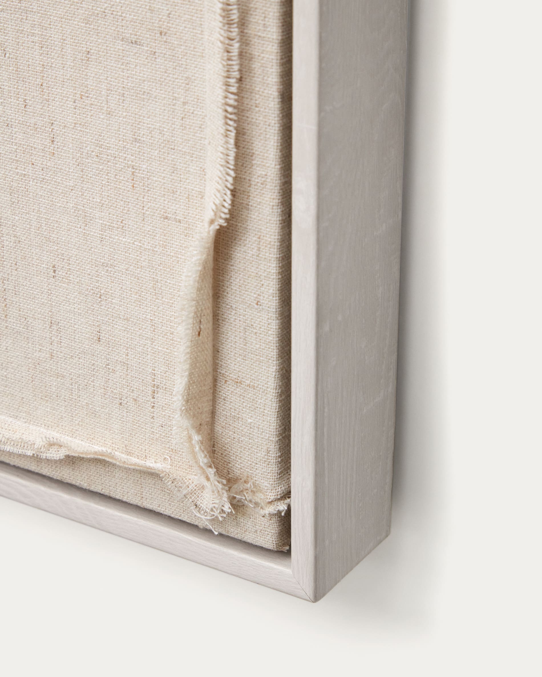 Cadre Japandi blanc avec ligne horizontale 52 x 72 cm - Maha