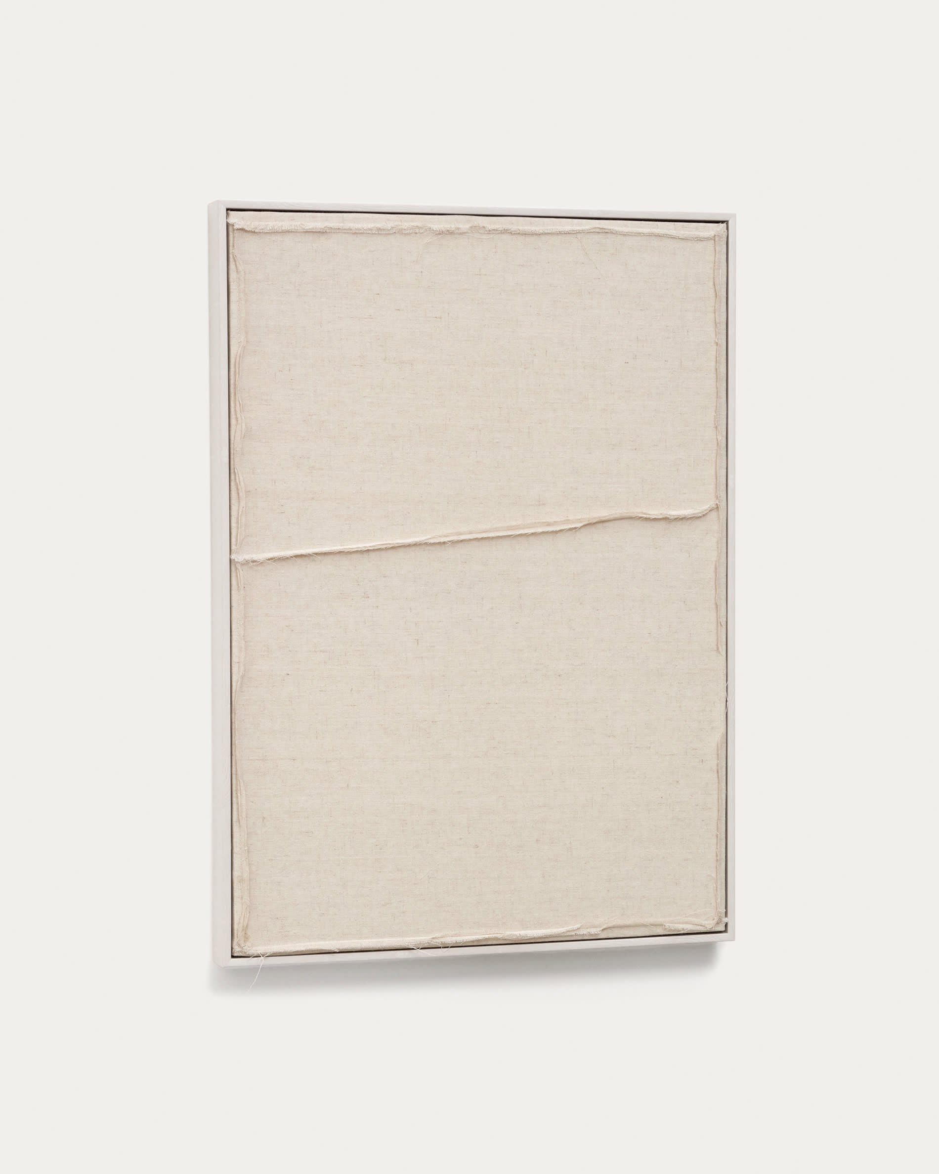Cadre Japandi blanc avec ligne horizontale 52 x 72 cm - Maha