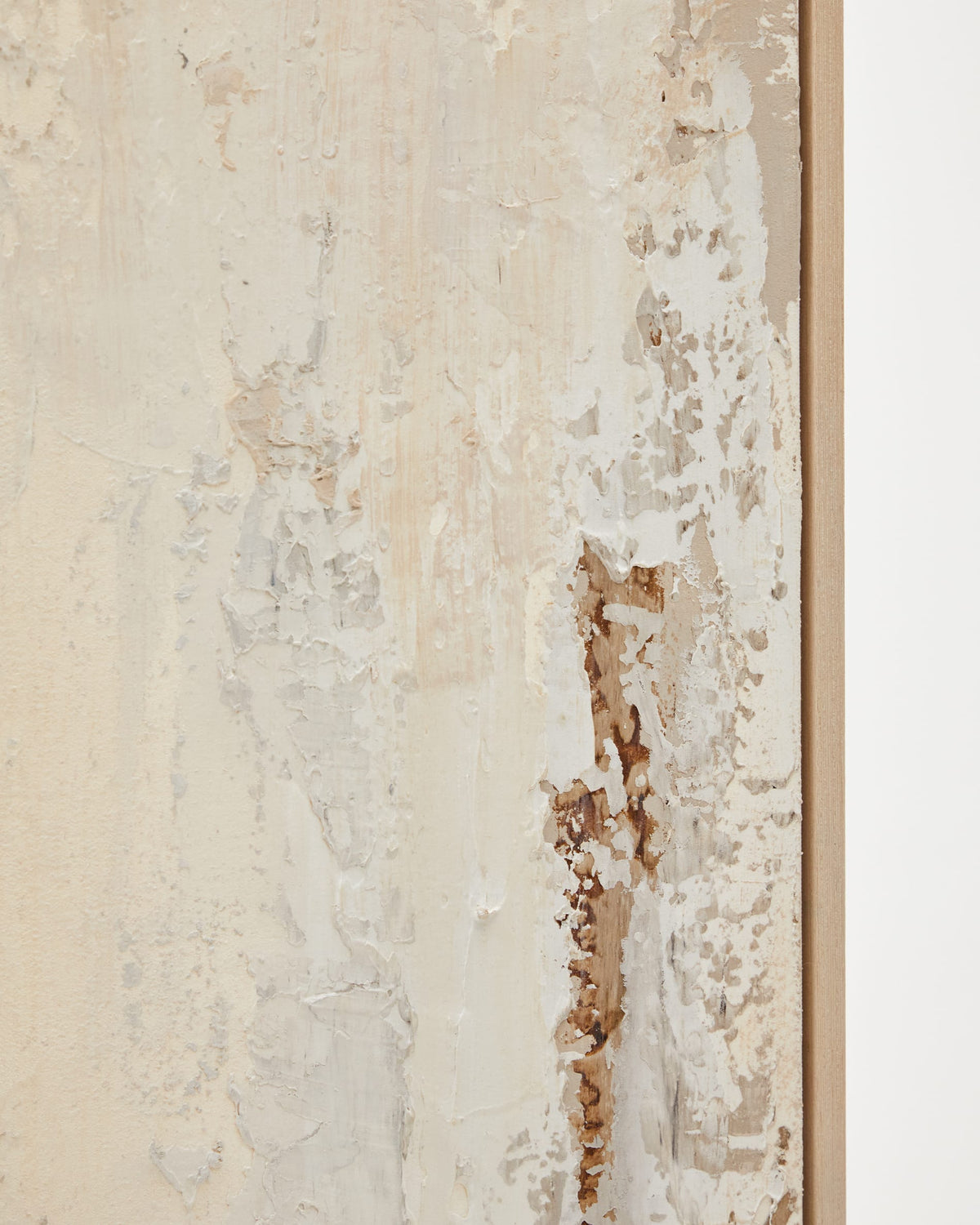 Tableau abstrait Japandi beige clair 200 x 120 cm - Silpa