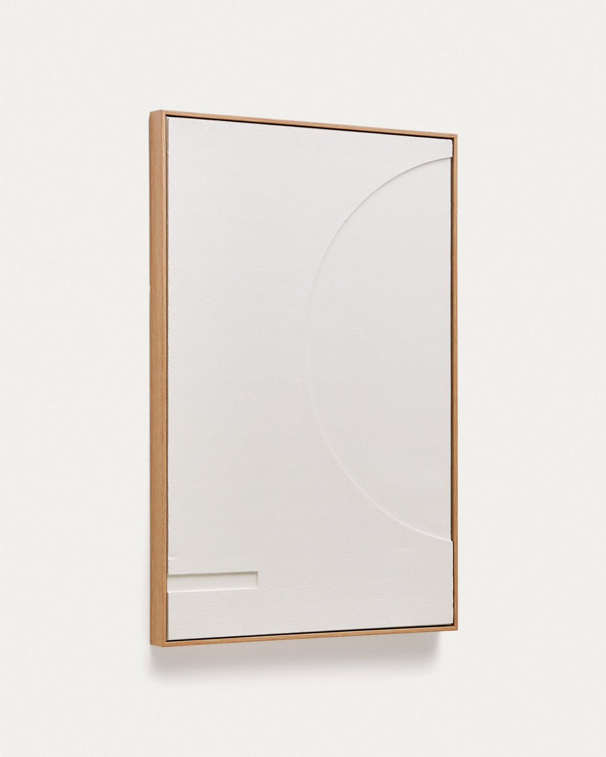 Tableau Japandi avec formes géométriques circulaires blanc 60 x 90 cm - Sefri