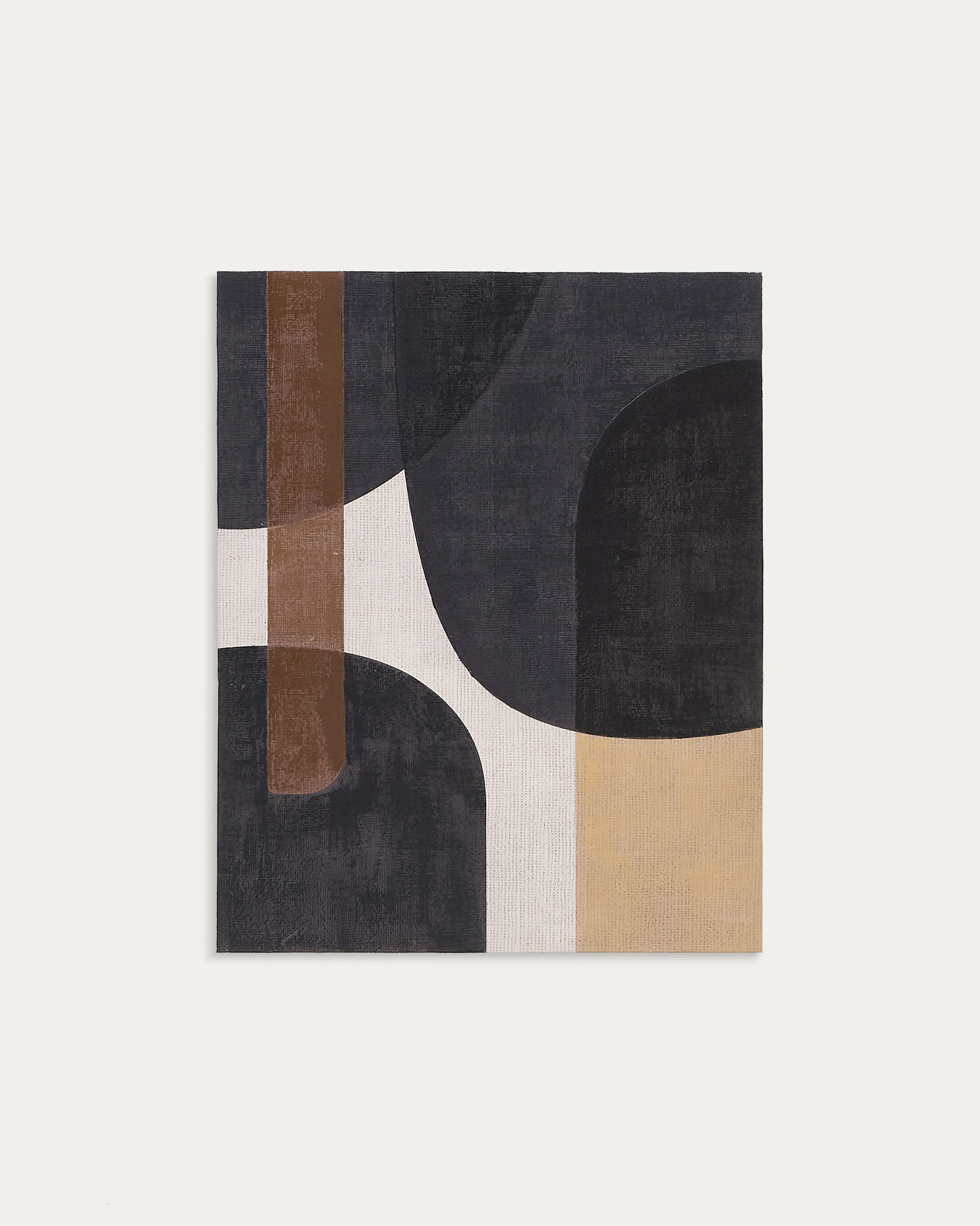 Toile abstraite Japandi marron 100 x 80 cm - Tonol