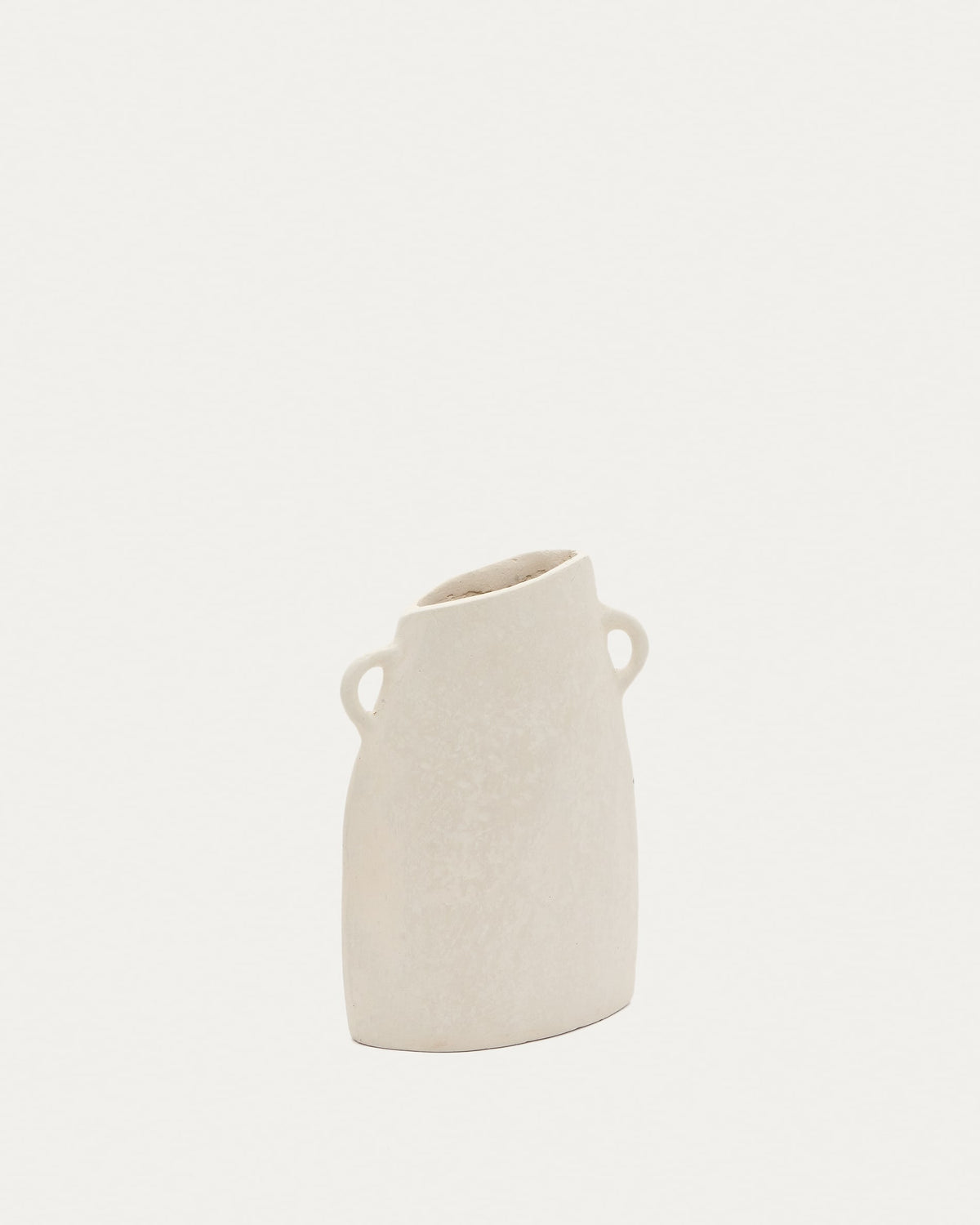 Vase Japandi en papier mâché blanc 27 cm - Neti