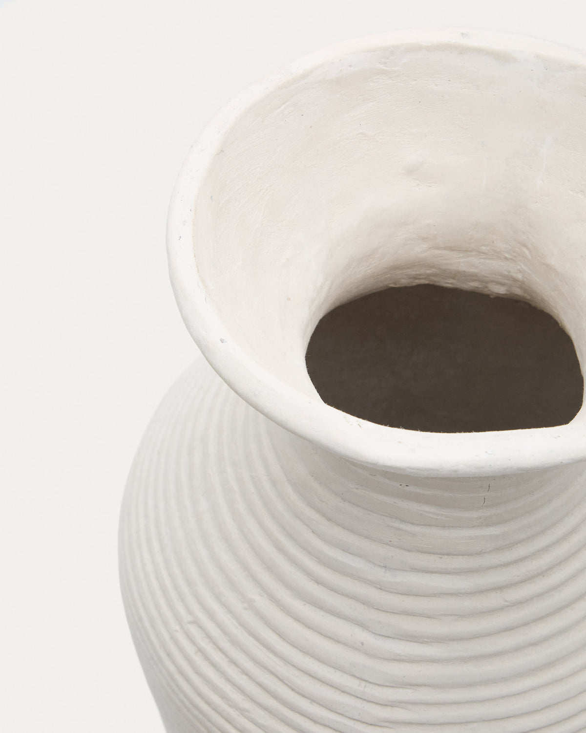 Vase Japandi en papier mâché blanc 72 cm - Pria