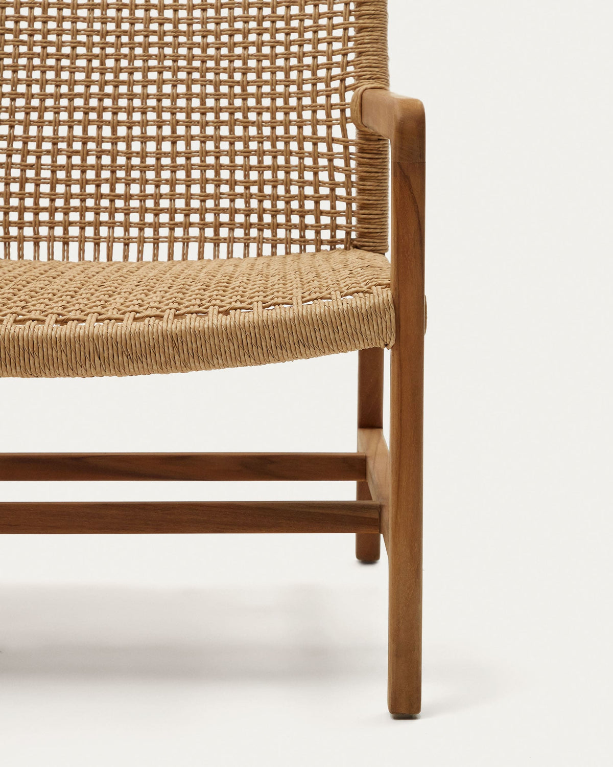 Fauteuil Japandi en bois de teck - Sabolla