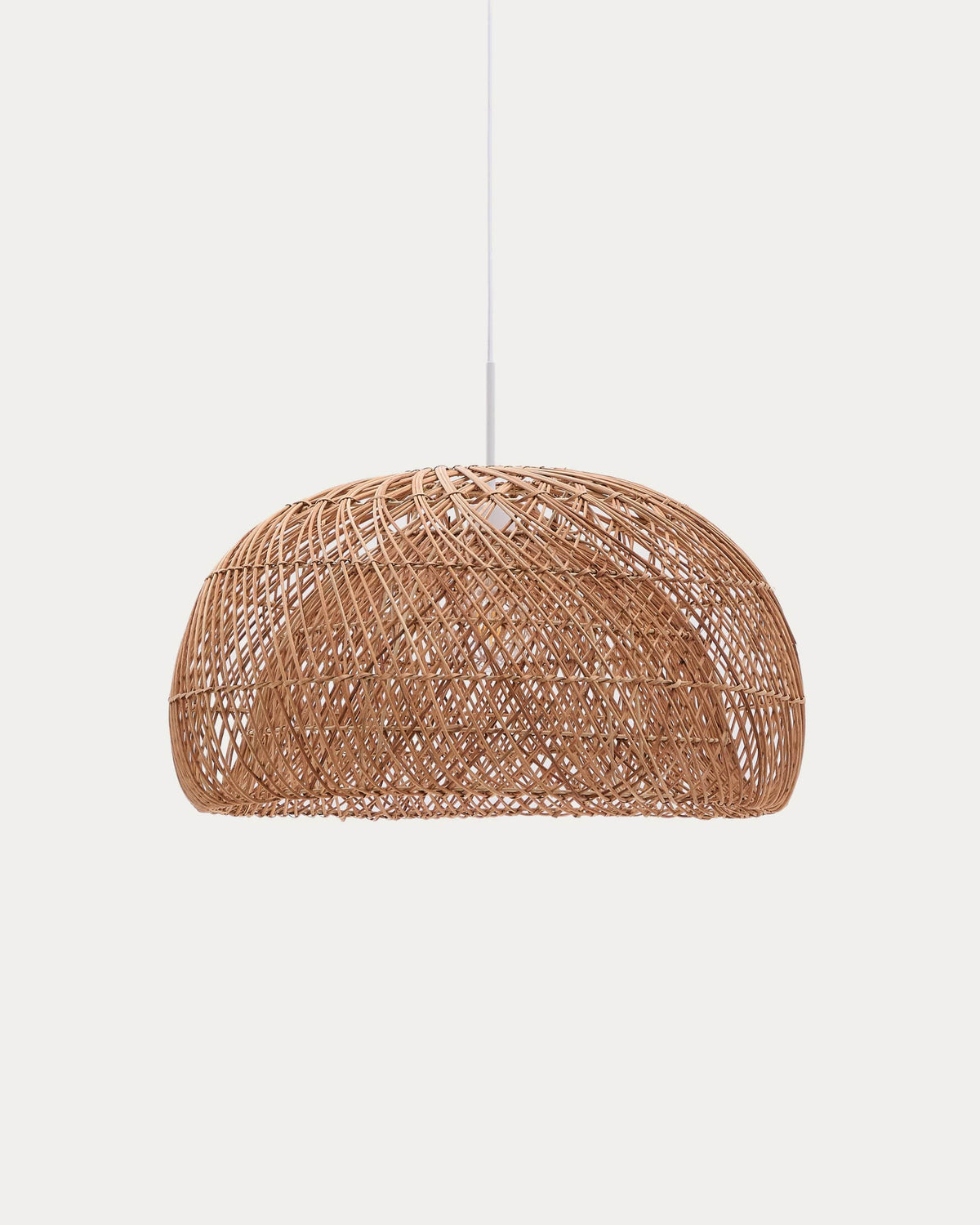 Abat-jour pour suspension Japandi en rotin avec finition ton naturel Ø 60 cm - Isora