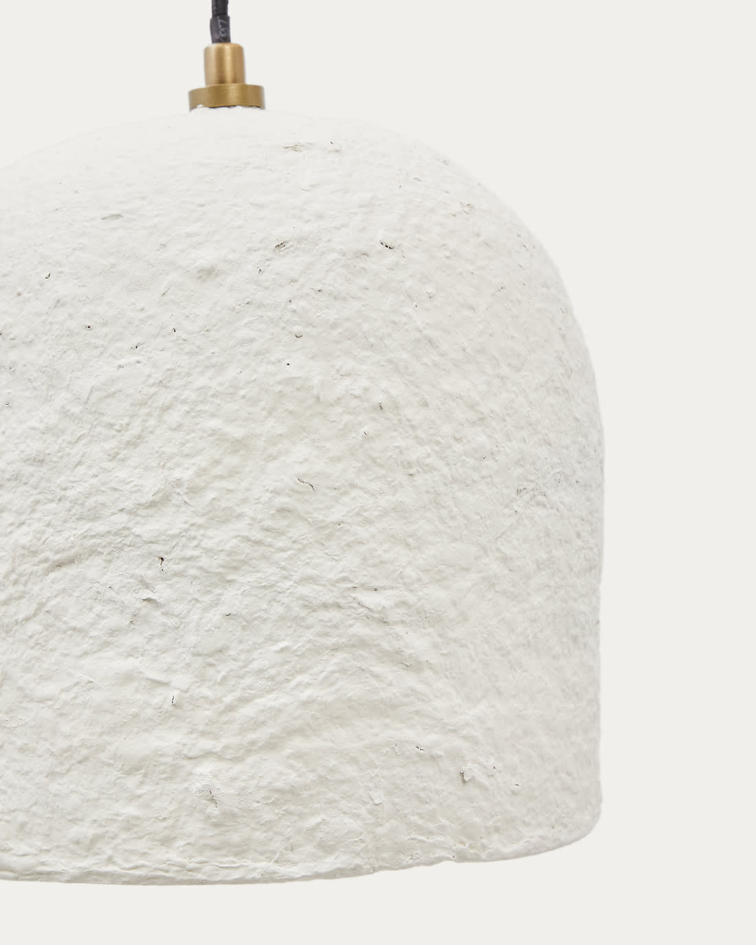 Plafonnier Japandi en papier mâché blanc Ø 25 cm - Calvia