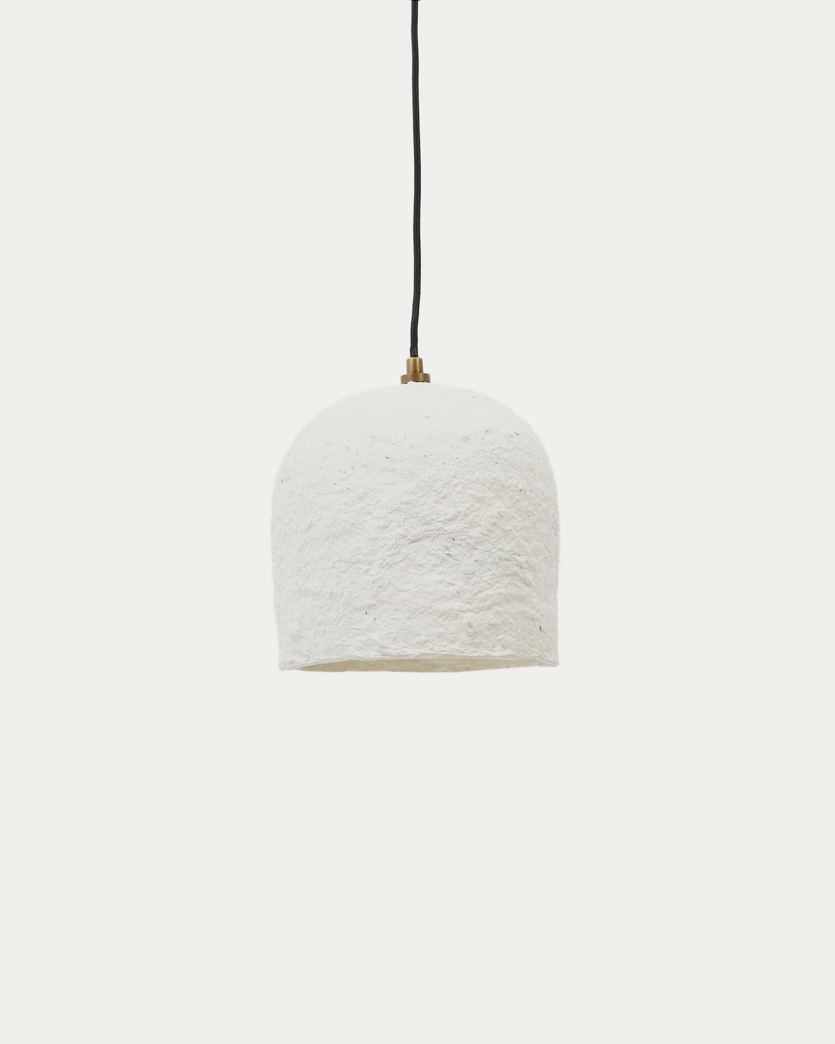Plafonnier Japandi en papier mâché blanc Ø 25 cm - Calvia