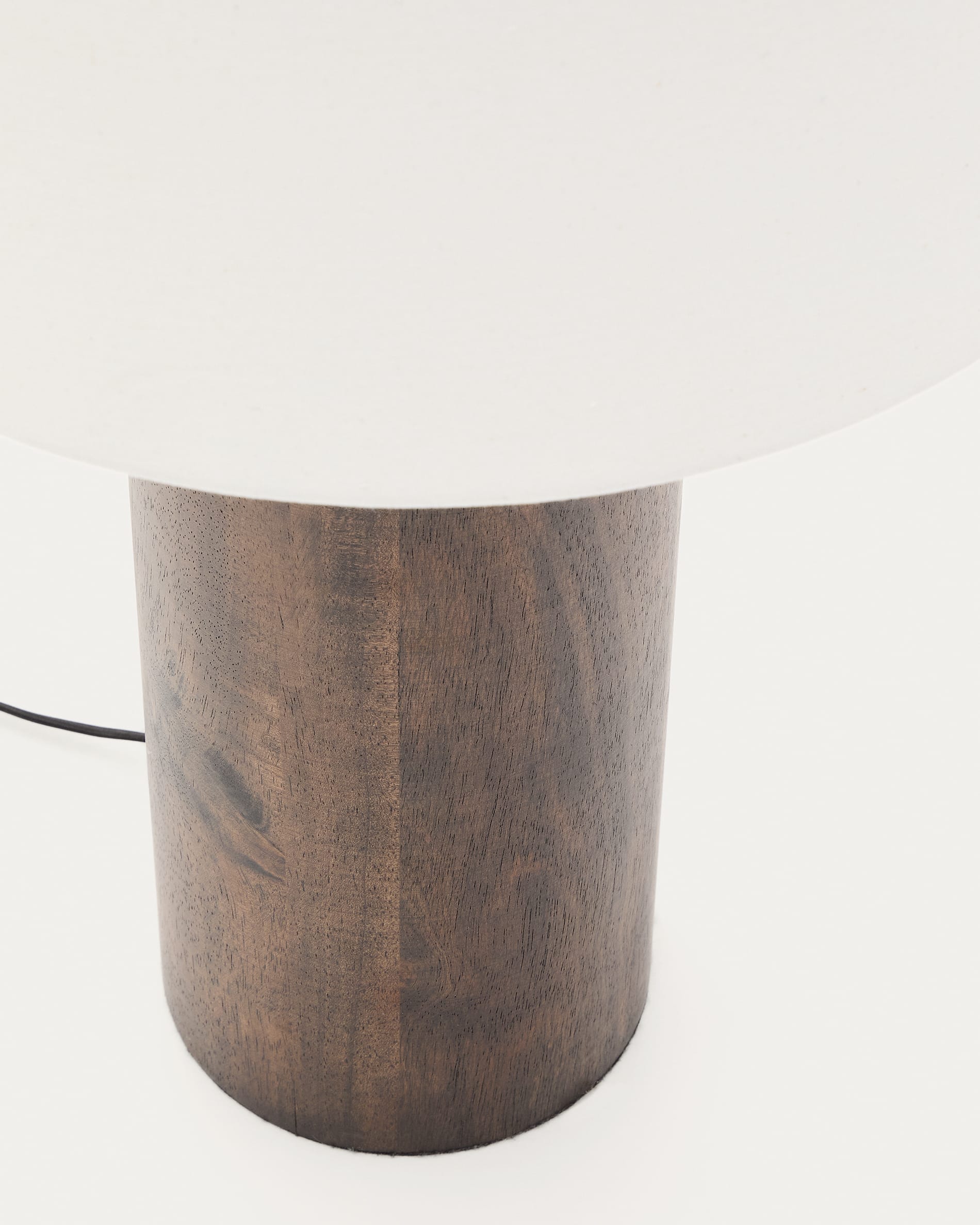 Lampadaire Japandi en bois d'hévéa avec finition foncée - Marga