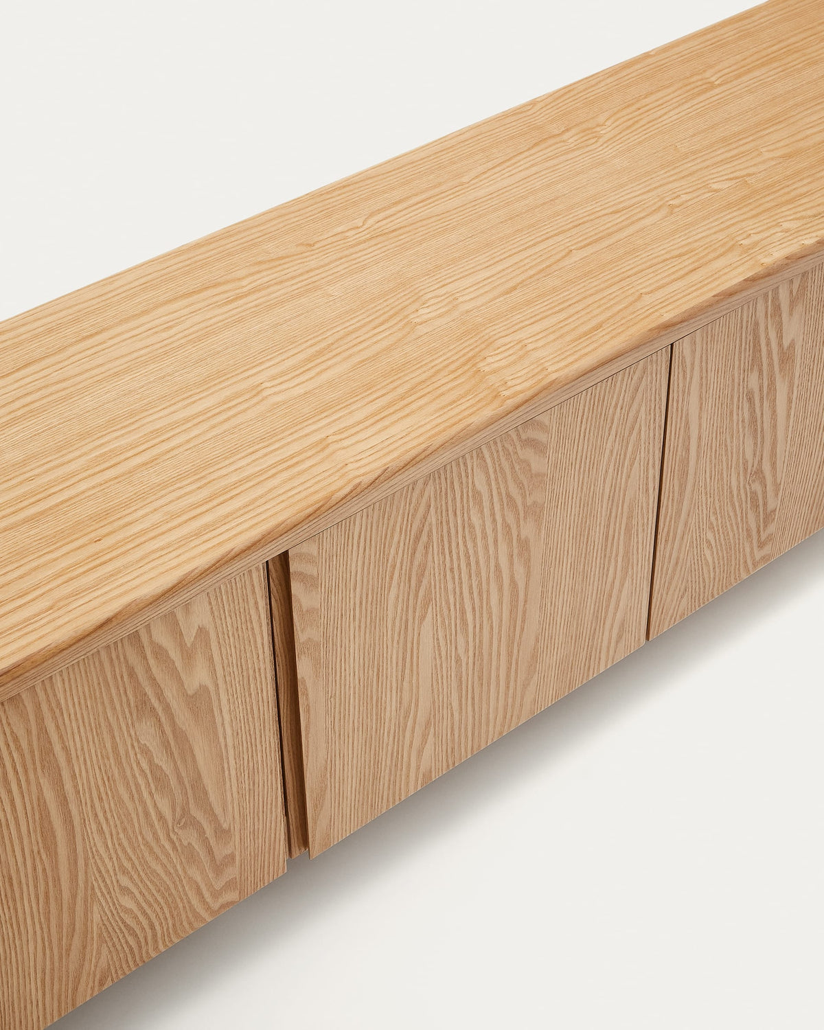 Meuble TV Japandi en contreplaqué de frêne 200 x 52 cm - Salaya