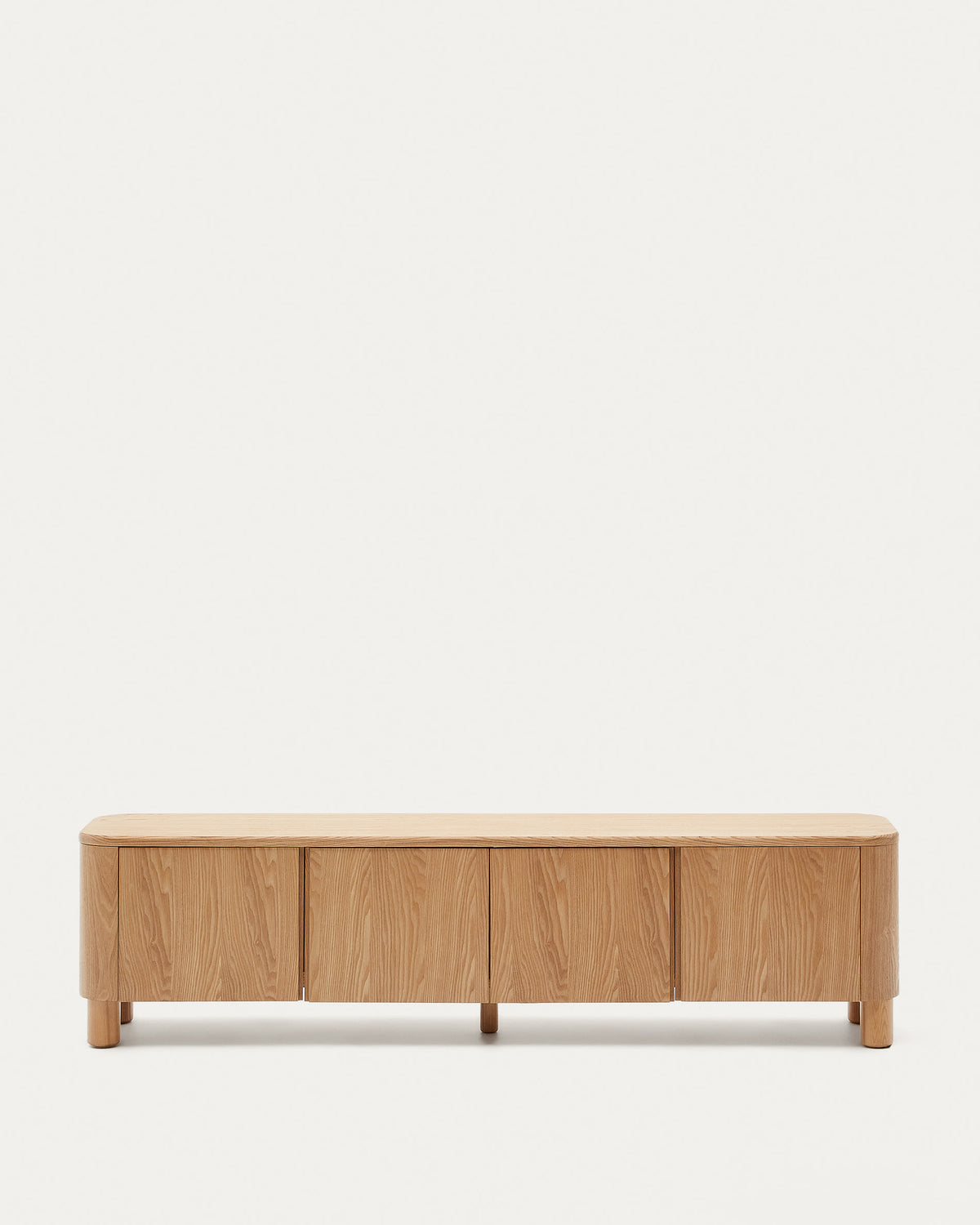 Meuble TV Japandi en contreplaqué de frêne 200 x 52 cm - Salaya
