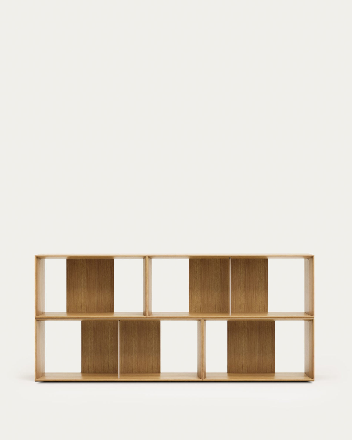 Lot Japandi de 4 étagères modulables en placage de chêne 168 x 76 cm - Litto