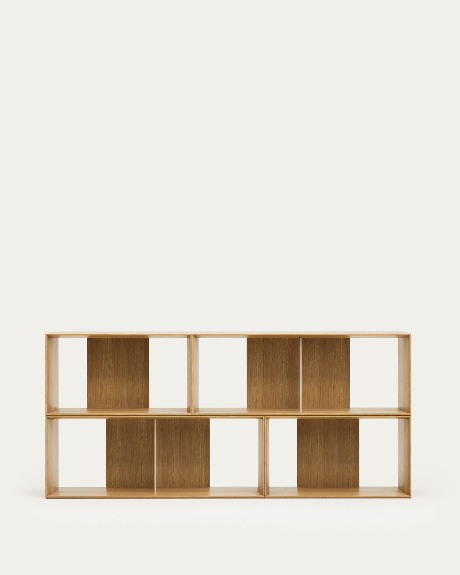 Lot Japandi de 4 étagères modulables en placage de chêne 168 x 76 cm - Litto