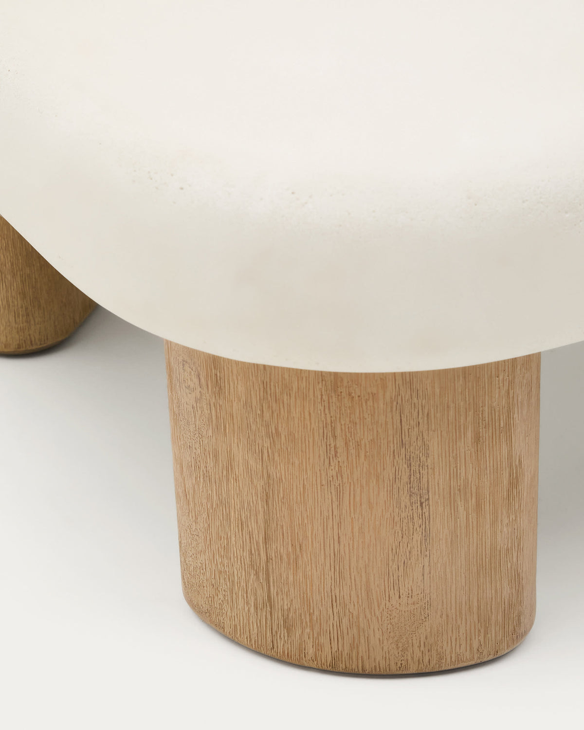 Table basse Japandi en ciment et bois d'acacia 140 x 70 cm - Labra