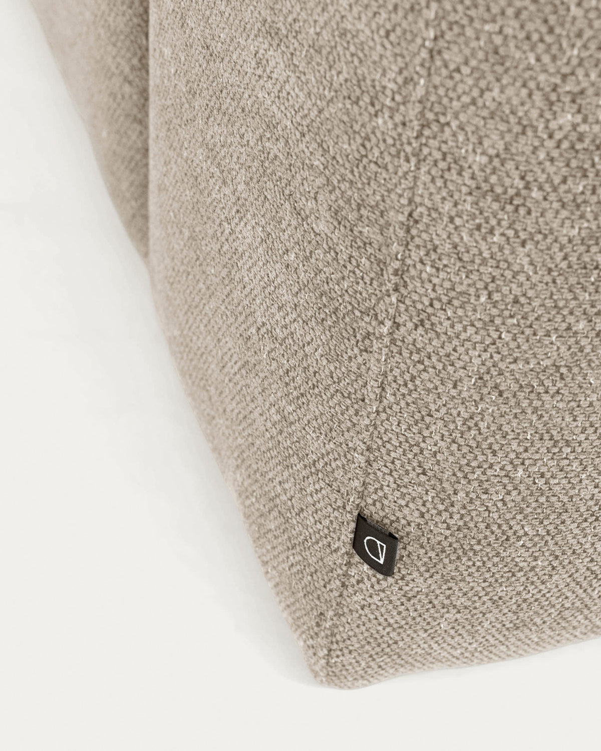 Canapé Japandi 3 places en chenille beige 240 cm - Blok