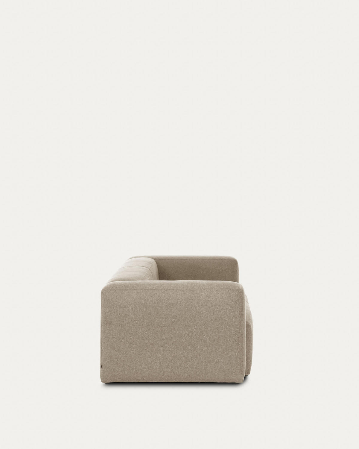 Canapé Japandi 3 places en chenille beige 240 cm - Blok