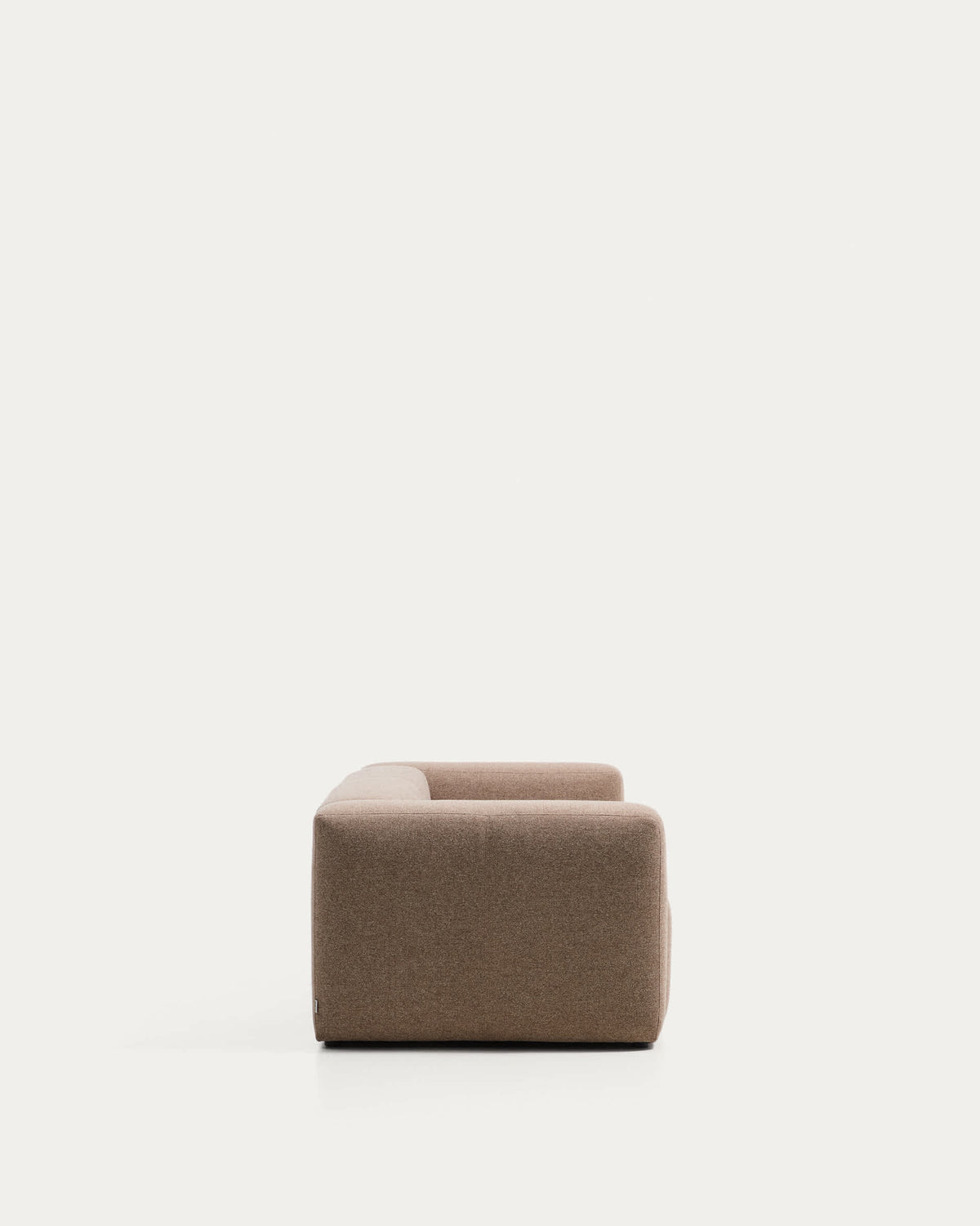 Canapé Japandi 3 places en chenille marron 240 cm - Blok