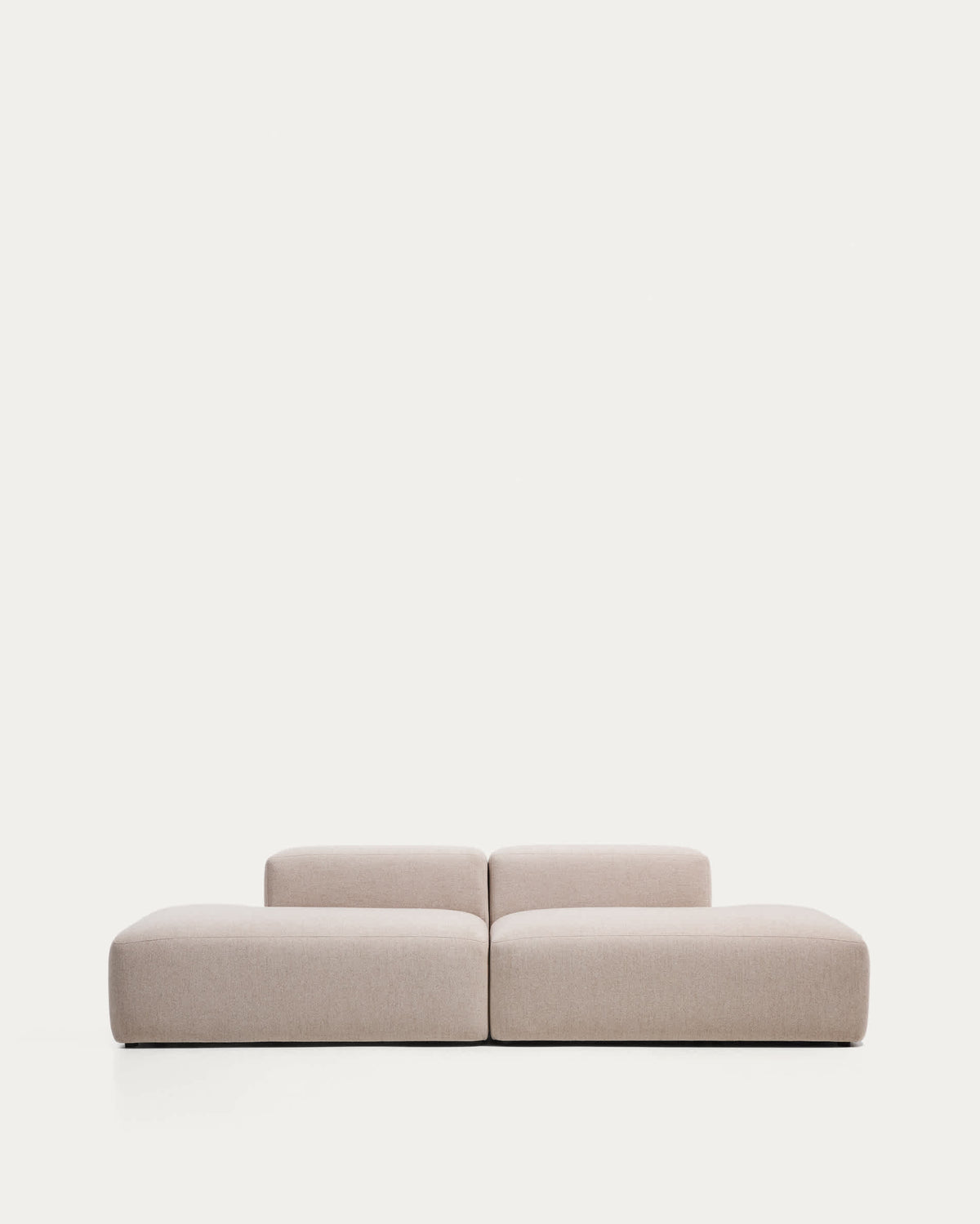Canapé Japandi 3 places en chenille beige 290 cm - Blok