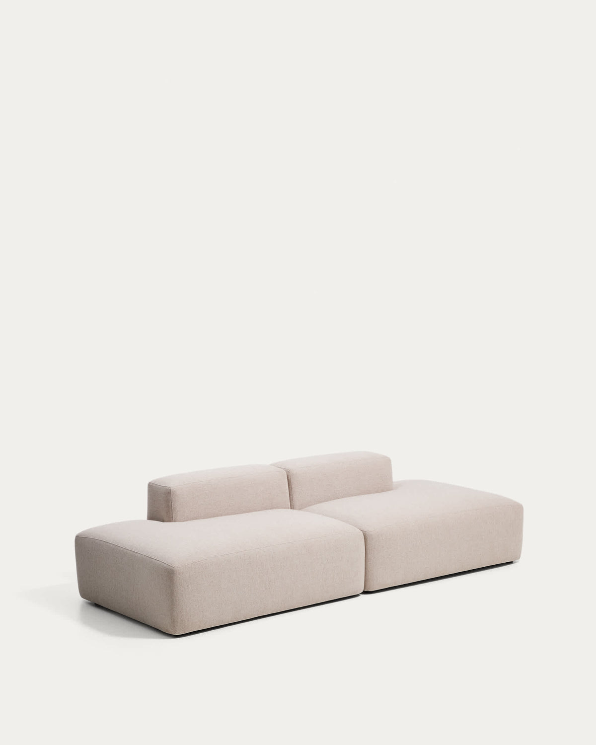 Canapé Japandi 3 places en chenille beige 290 cm - Blok