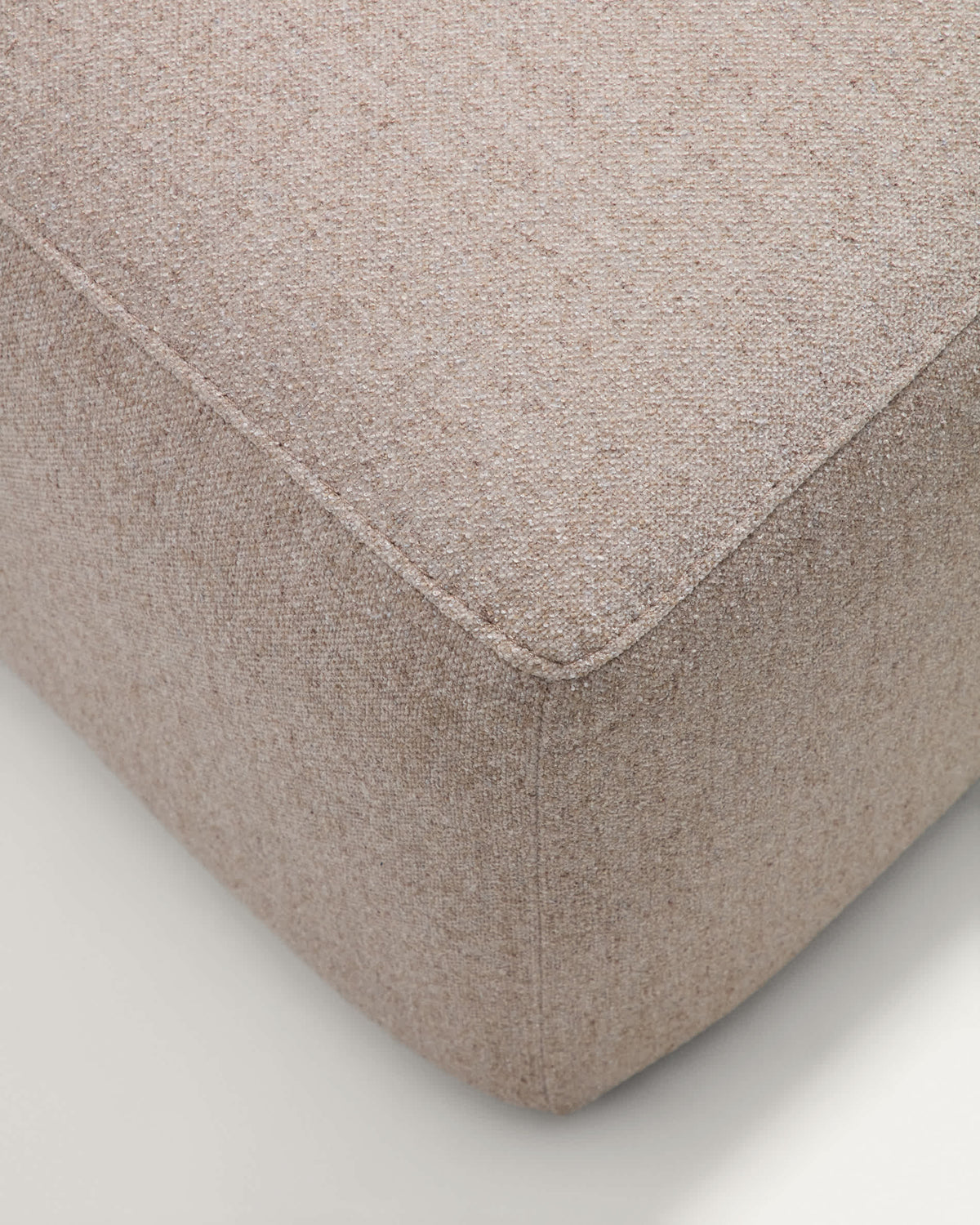 Canapé Japandi 4 places en chenille beige 380 cm - Blok