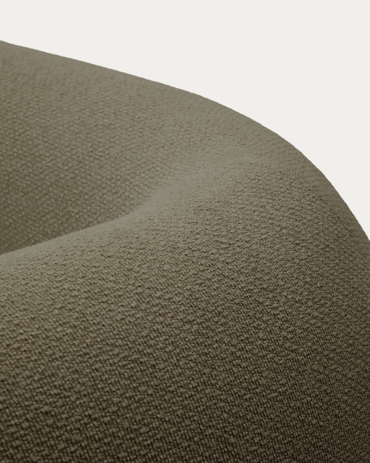 Canapé modulable Japandi 4 places en chenille avec méridienne gauche verte 377 cm - Martina