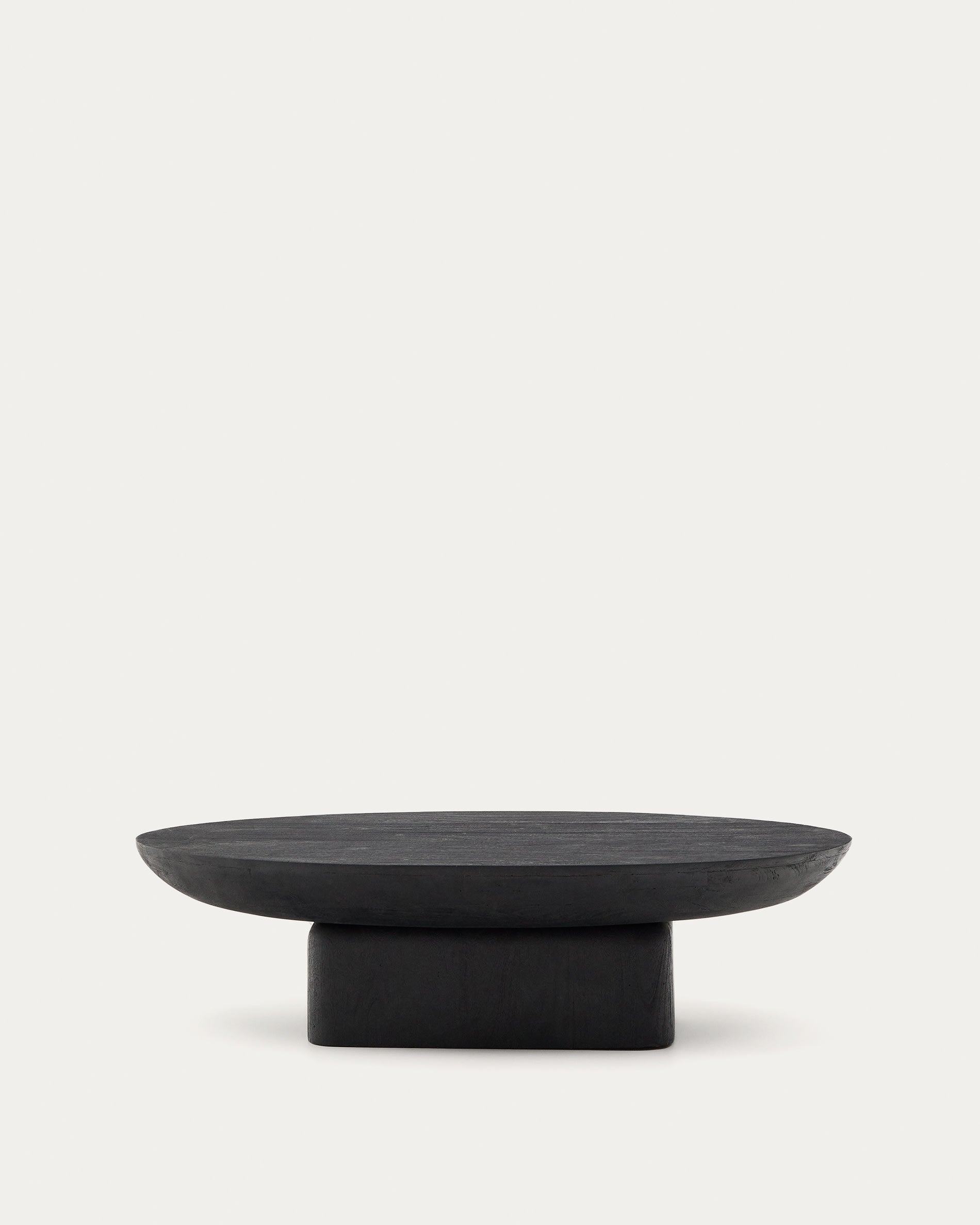 Table basse Japandi en bois d'acacia avec finition noire 140 x 70 cm - Ovak