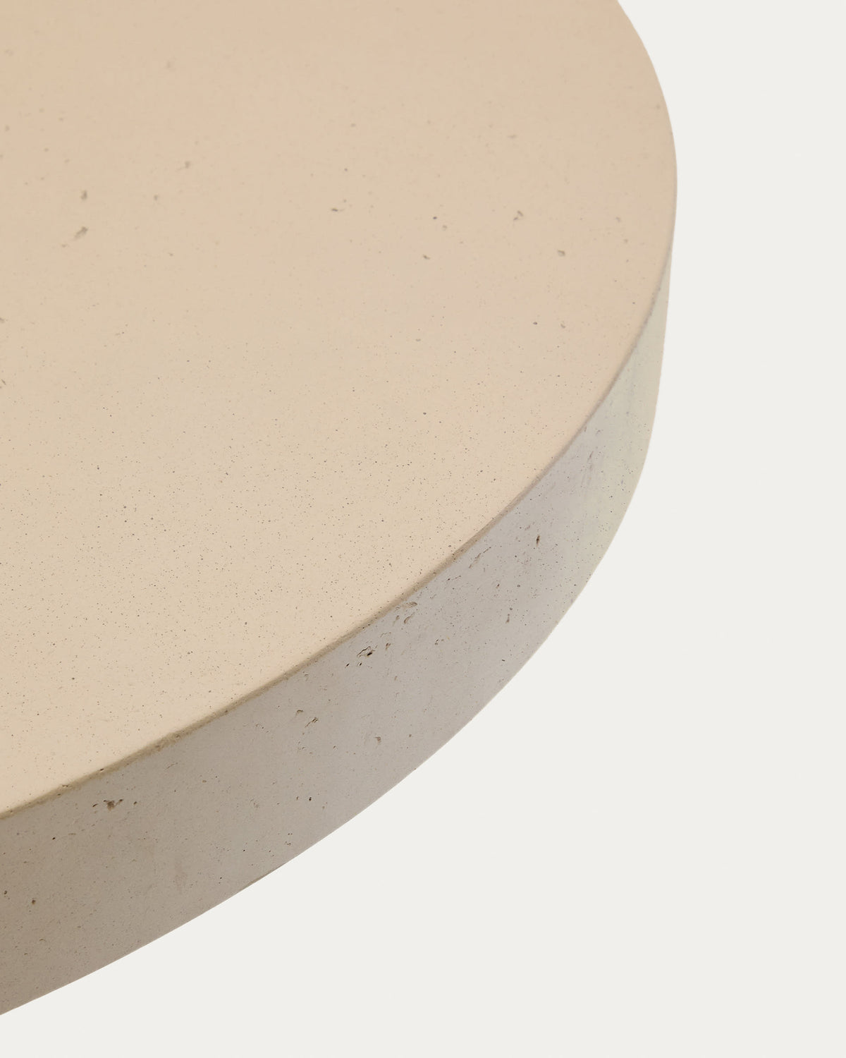 Table ronde Japandi en ciment beige Ø 120 cm - Aiguablava