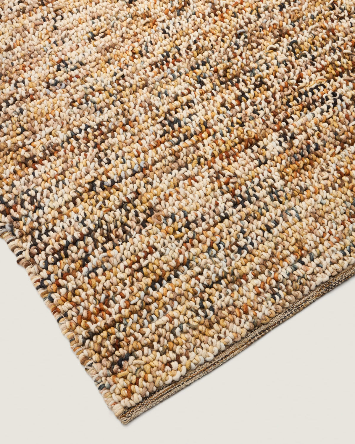 Tapis Japandi en laine bouclette multicolore 200 x 300 cm - Elanis