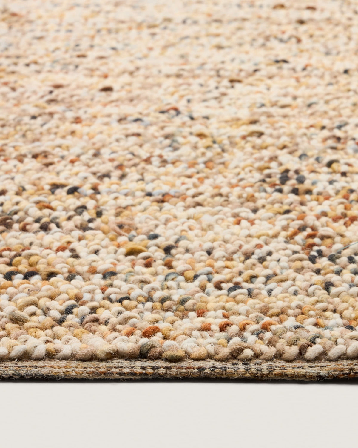 Tapis Japandi en laine bouclette multicolore 200 x 300 cm - Elanis