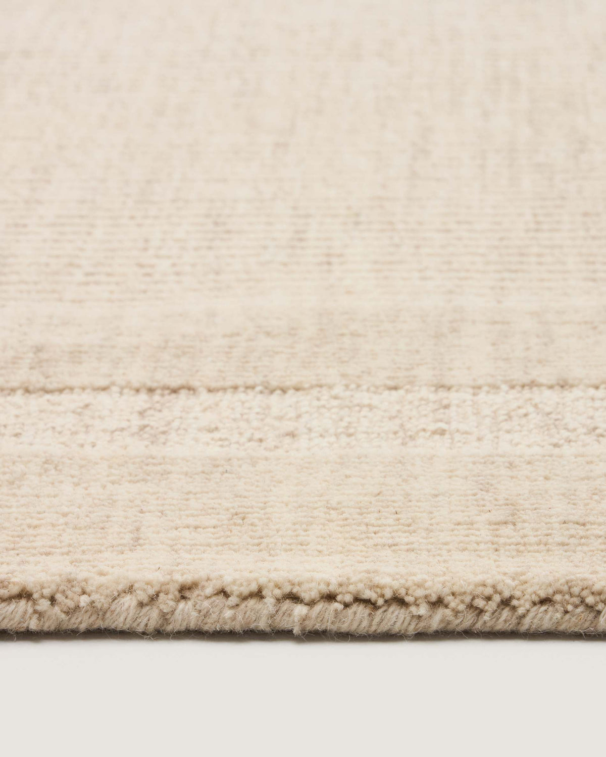 Tapis Japandi en laine jacquard à rayures beiges 230 x 160 cm - Dalena