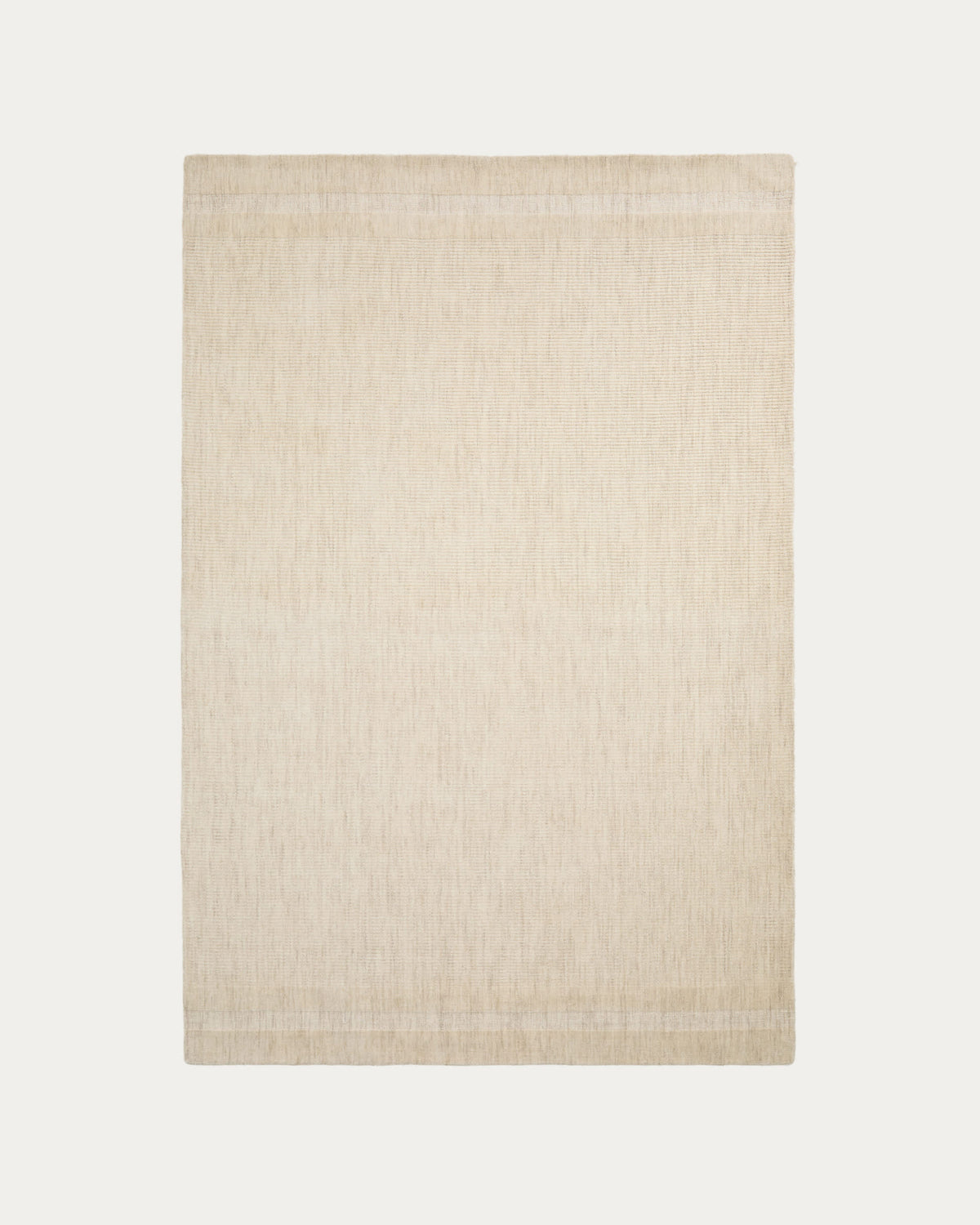 Tapis Japandi en laine jacquard à rayures beiges 230 x 160 cm - Dalena