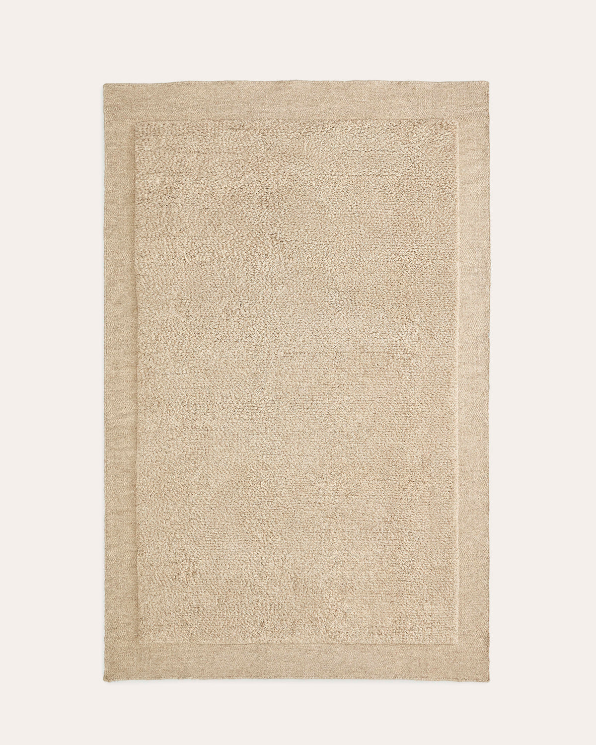Tapis Japandi en laine beige 300 x 200 cm - Marely