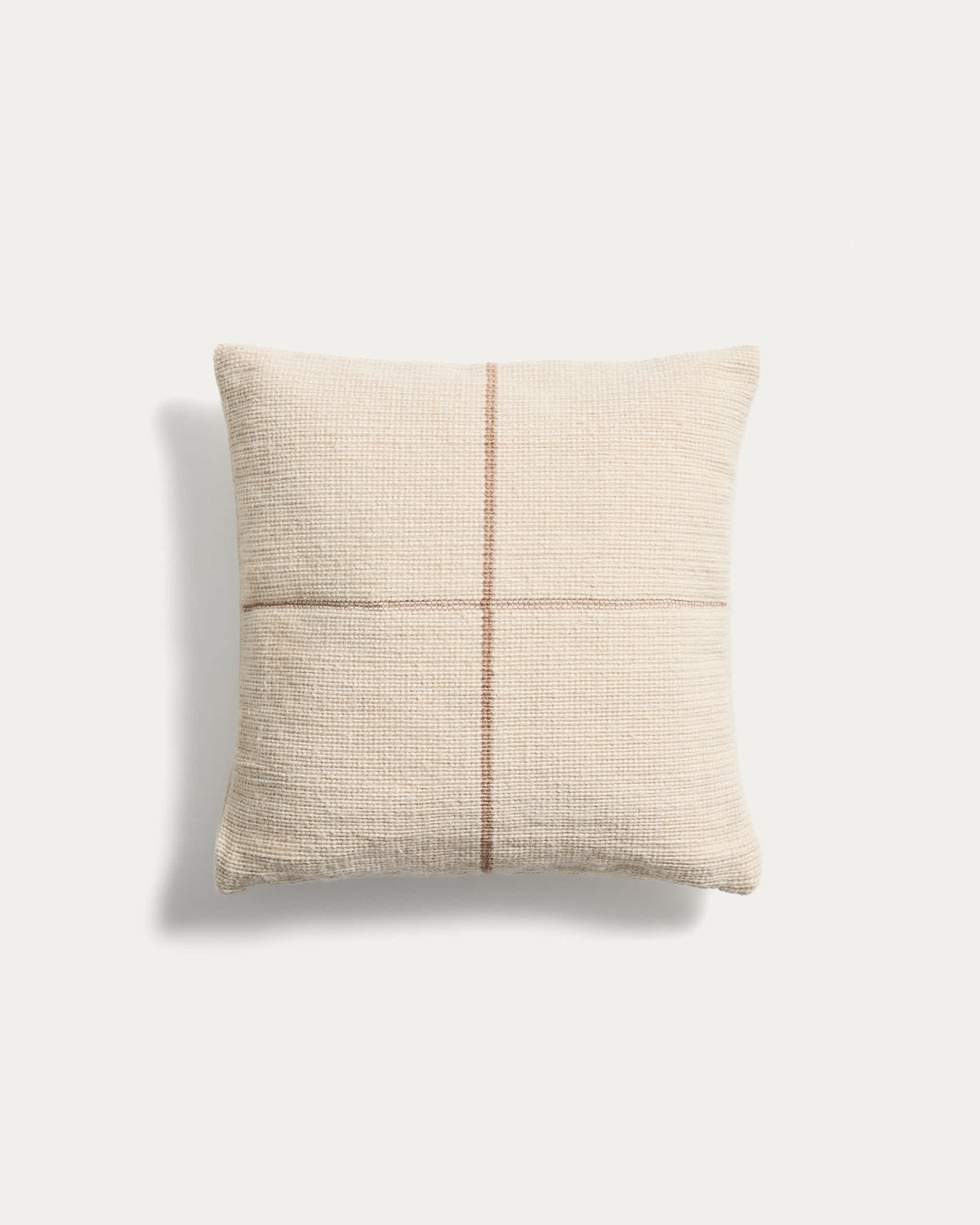 Housse de coussin Japandi 100 % PET jacquard beige 45 x 45 cm - Atima