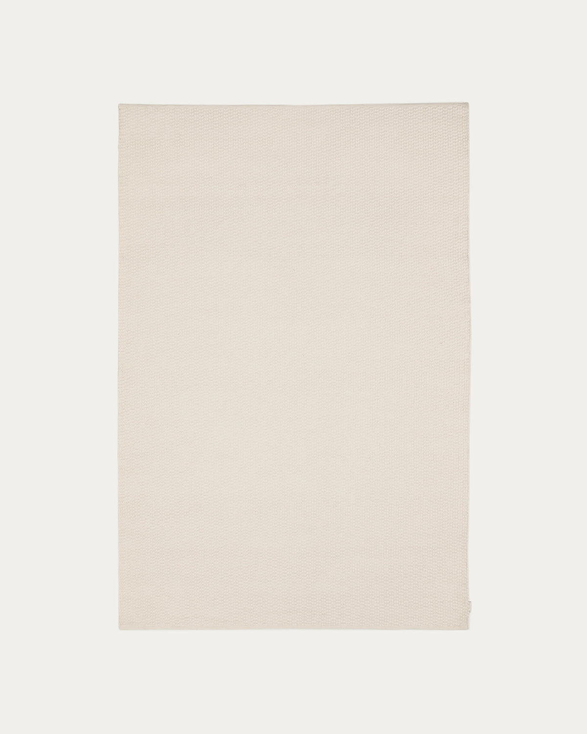 Tapis Japandi en coton et polyester blanc 200 x 300 cm - Mascarell
