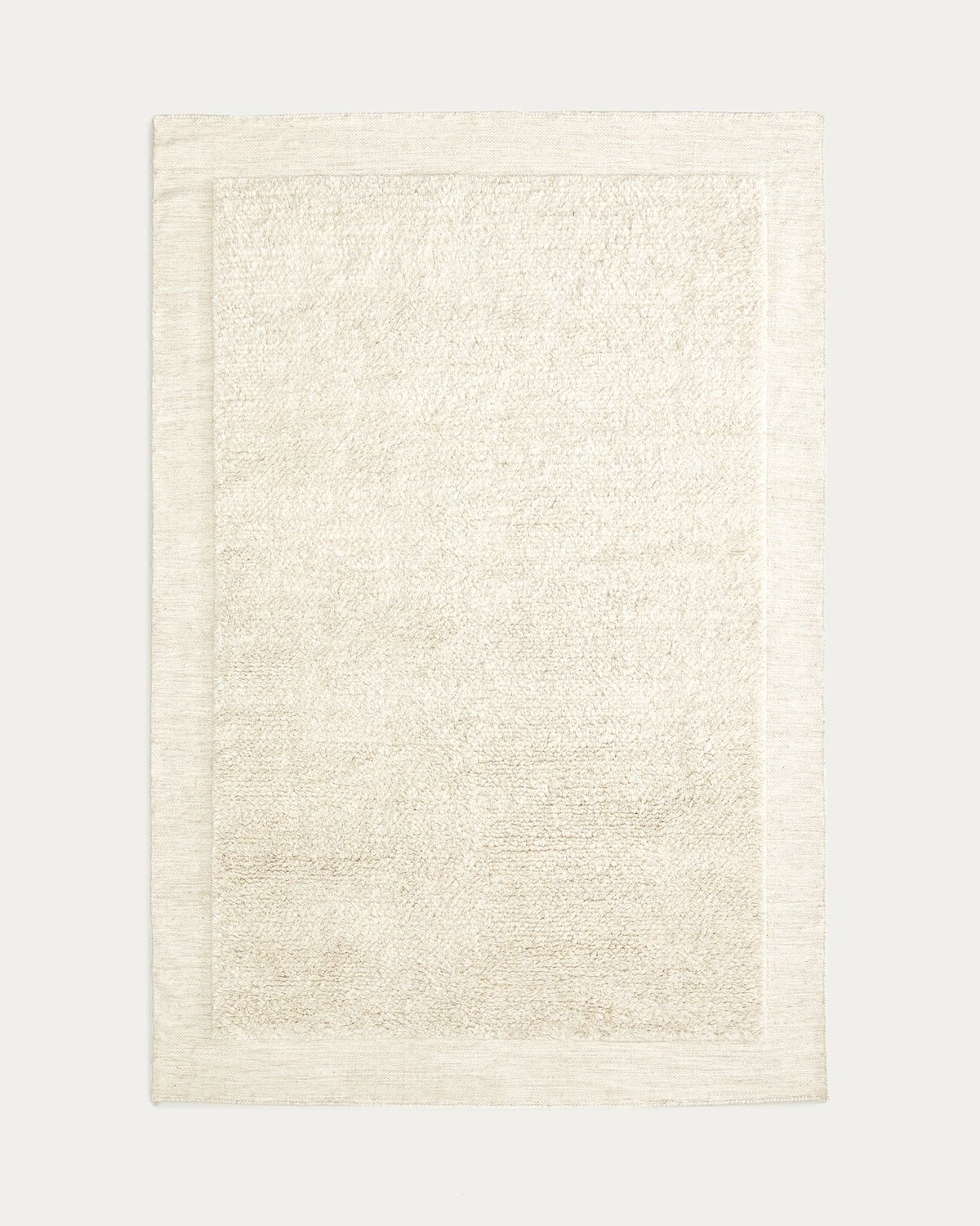 Tapis Japandi en laine blanc 200 x 300 cm - Marely